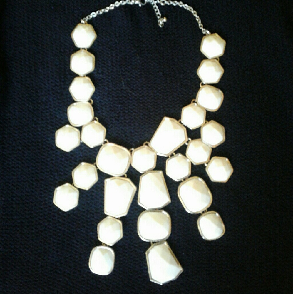 White Statement necklace