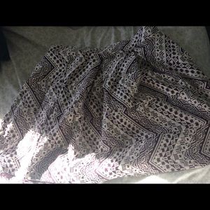 NWT mini skirt, eggplant and ivory