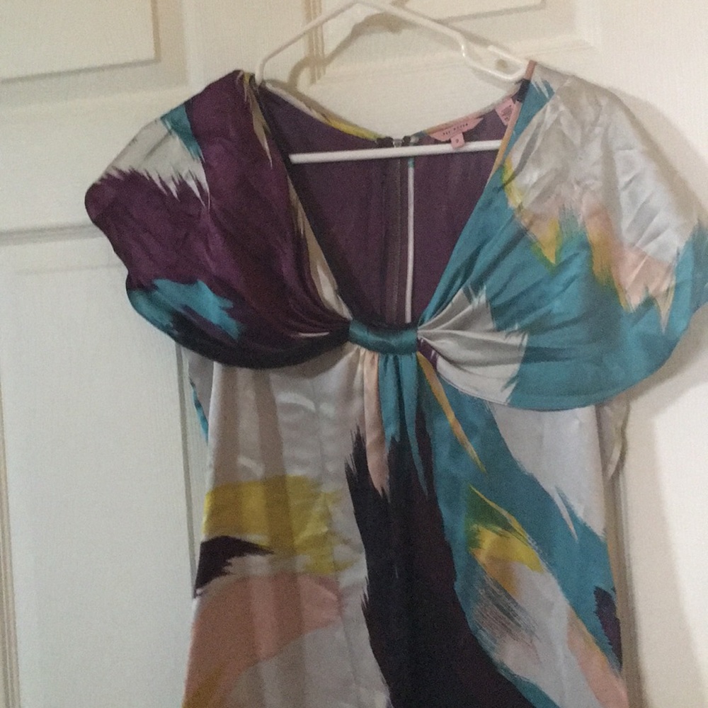Multicolored silk dress