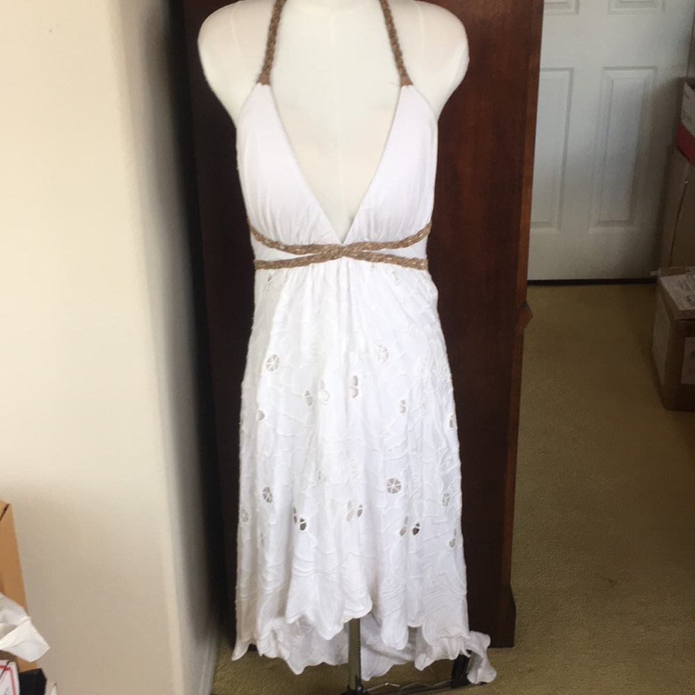 White Halter Sun Dress