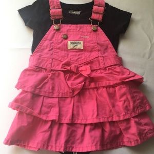 OshKosh overall ruffle dress and butterfly onesie