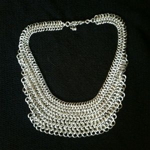 Silver Chain Statement necklace