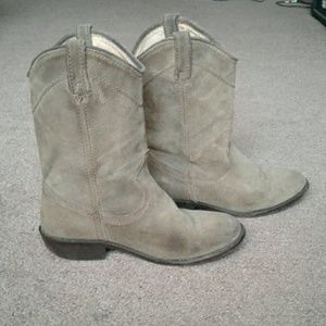 Steve Madden Taupe Suede Booties
