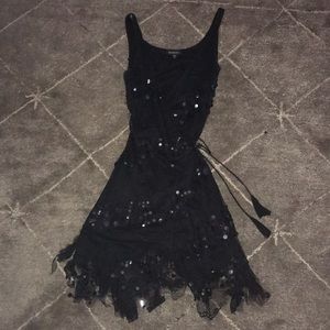 Bebe sequined wrap dress medium