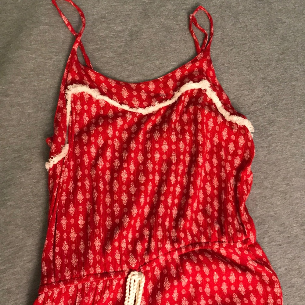 Red patterned romper - Picture 2 of 5