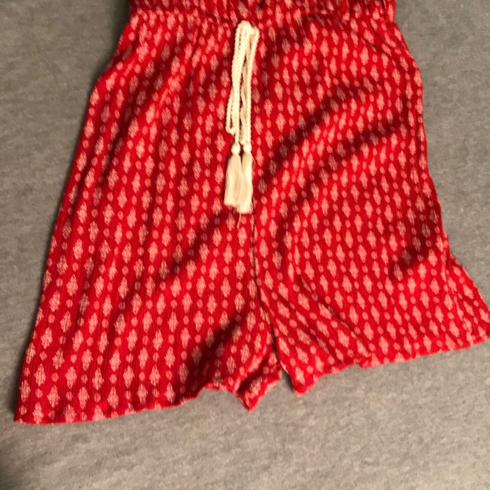 Red patterned romper - Picture 3 of 5