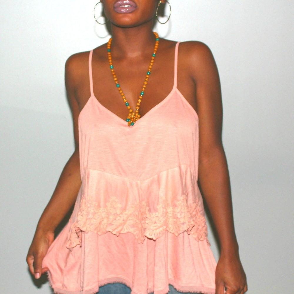 Pink Ruffle Blouse