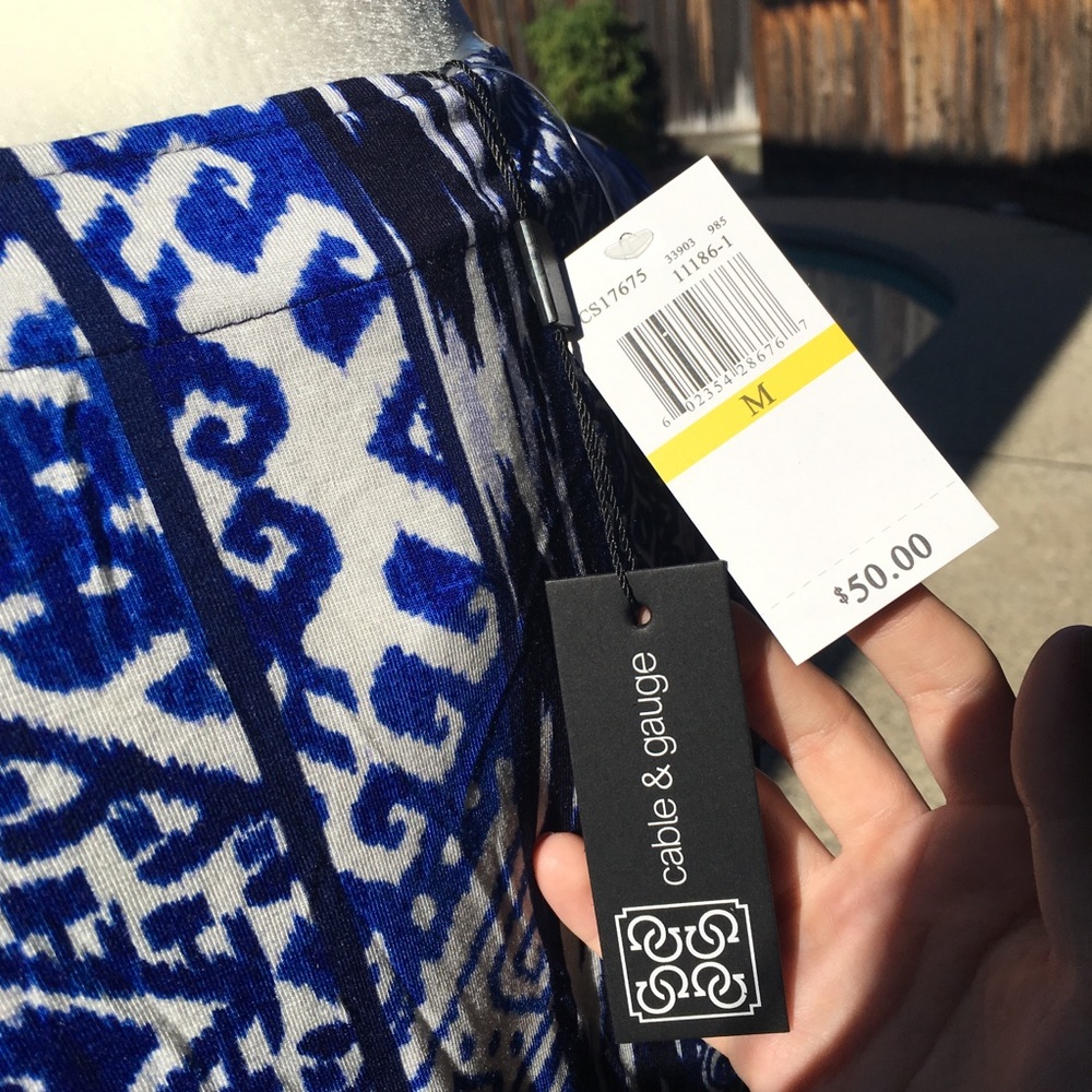 Blue Pattern Blouse - Picture 7 of 8