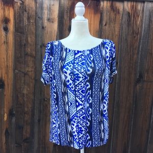 Blue Pattern Blouse