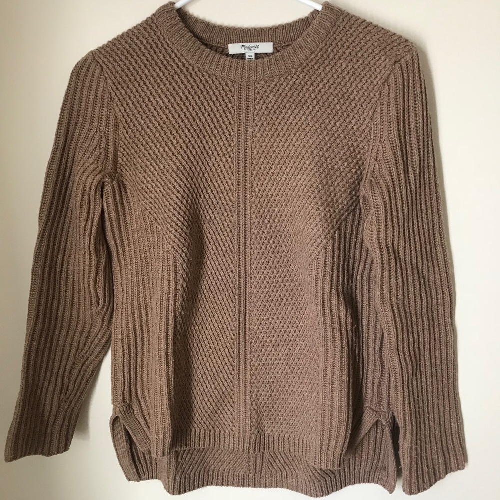 Madewell boxy camel sweater