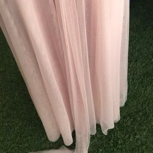 Bridesmaid dress from BHLDN blush pink color