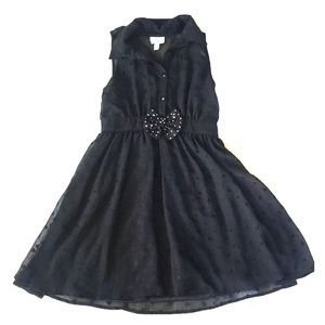 Girls Black Sleeveless Dress