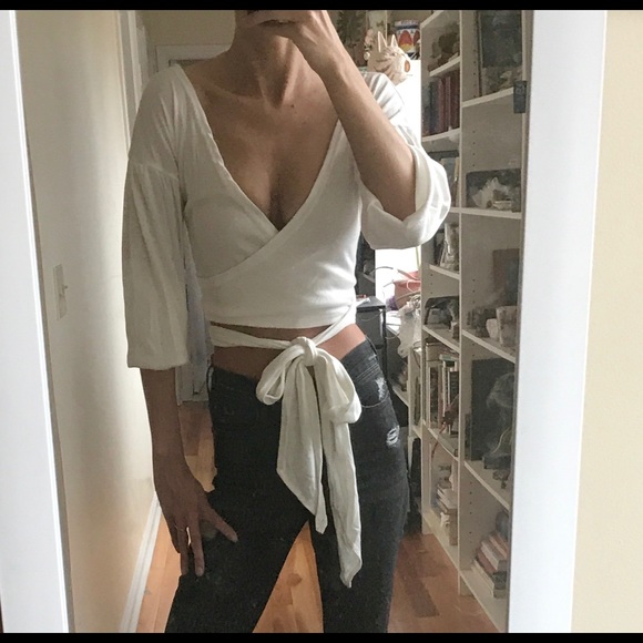NWT sexy wrap blouse - Picture 2 of 3