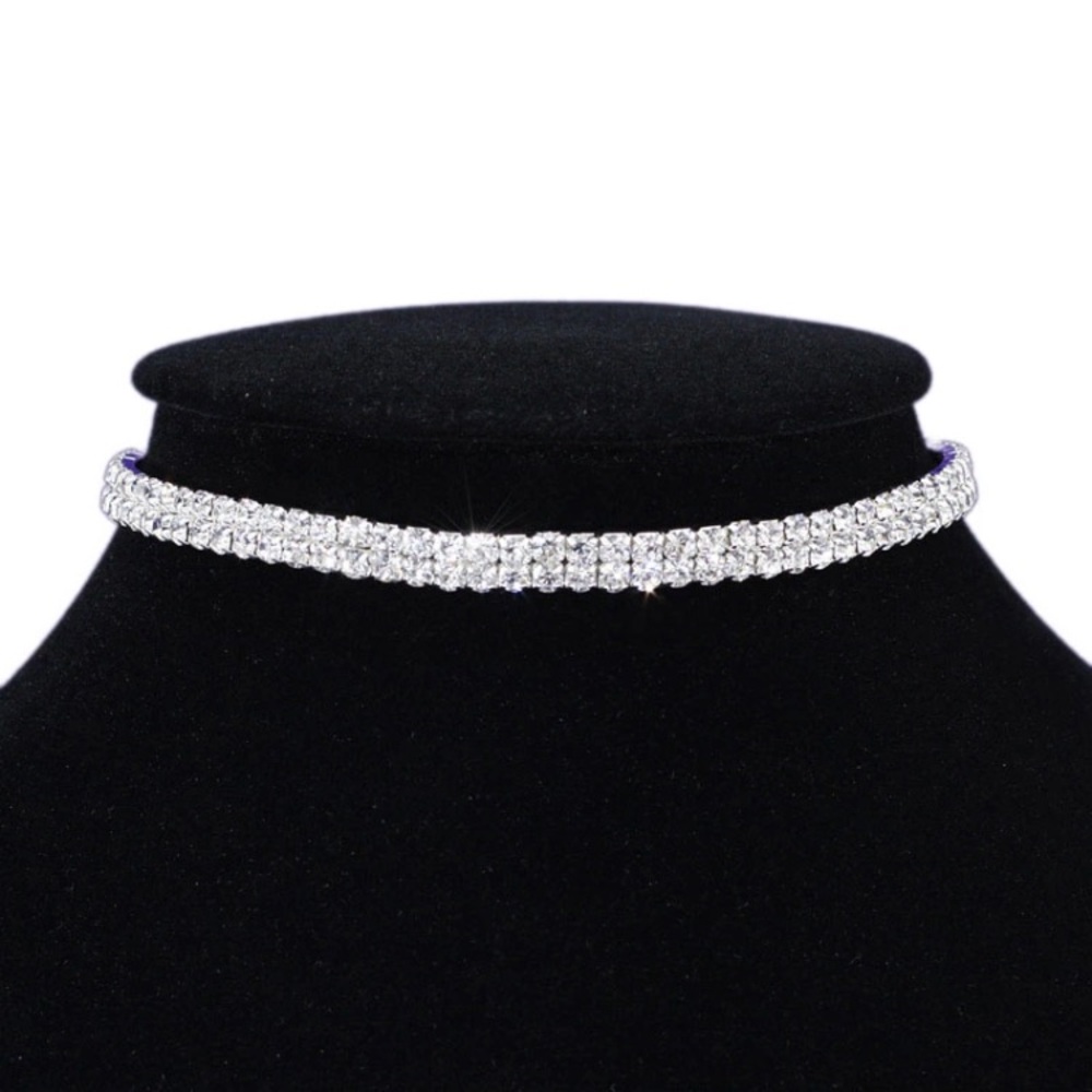 2 row studded choker