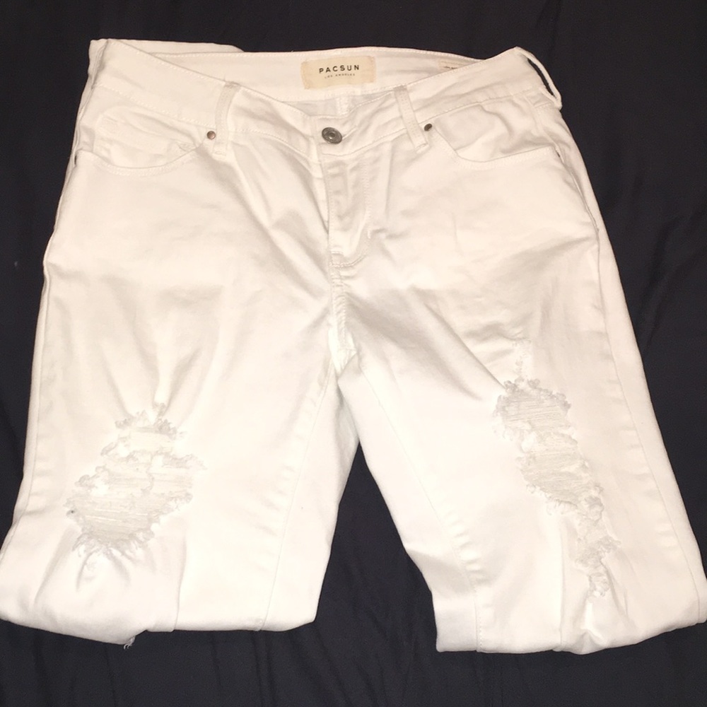 Pacsun White Ripped Jeans