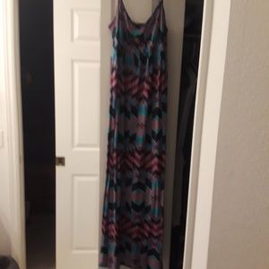 Maxi dress multi color design