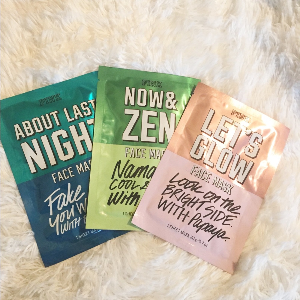 VSPINK 3 part bundle face masks
