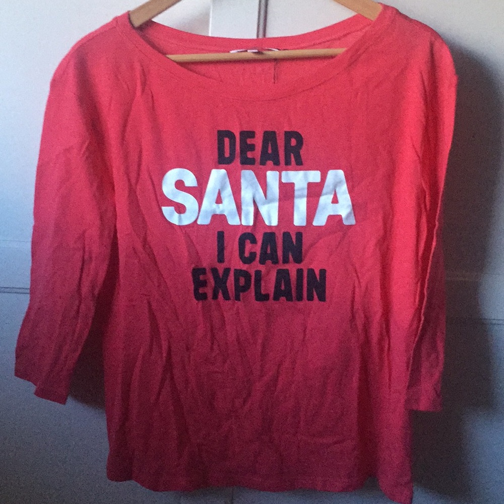 Victorias secret top xmas  santa clause red nwt