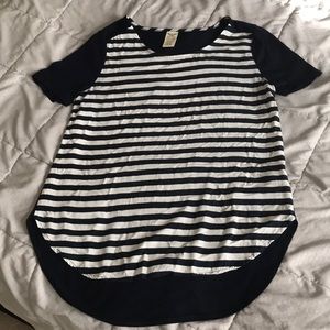 Blue & white stripe tee
