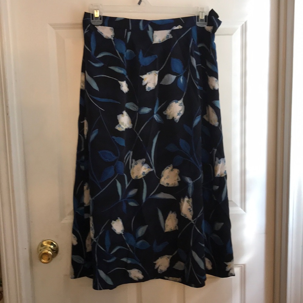 Blue floral skirt