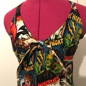 Monster movie pinup dress