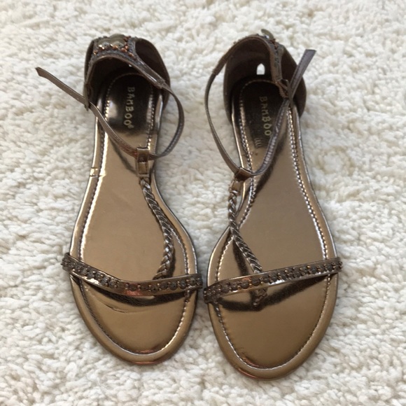 bronze colored sandals