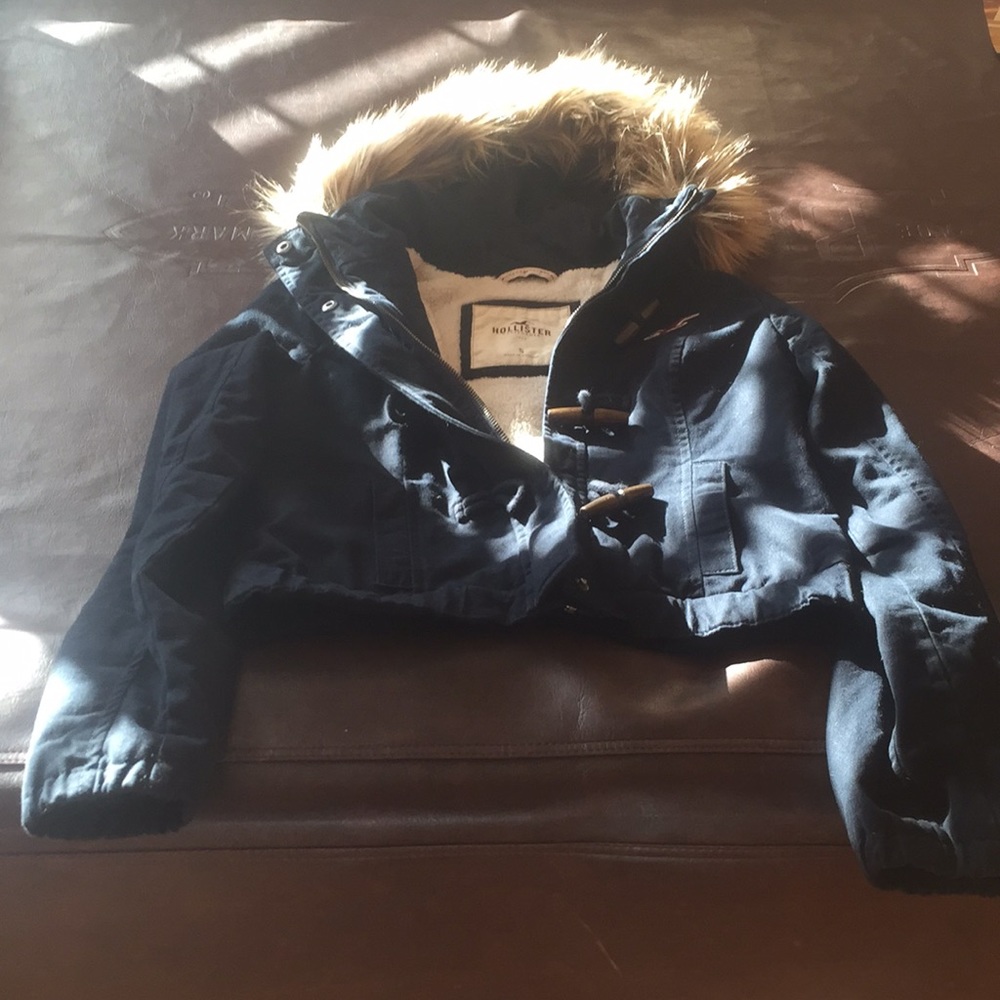 Hollister Sherpa lined Fur hooded jacket