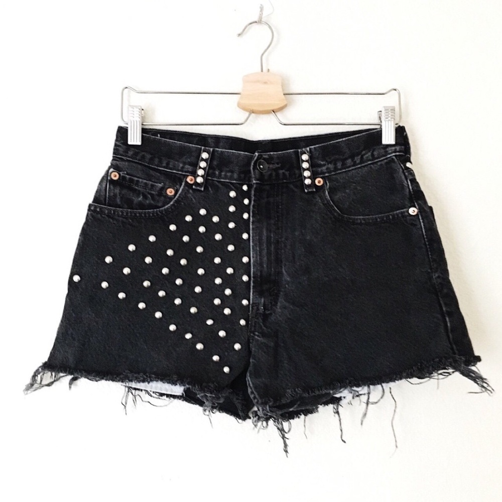 ❌SOLD❌ studded high waisted shorts