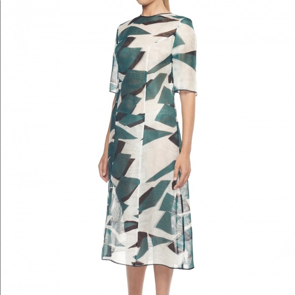 Silk Pattern Printed Cocktail Dress - Picture 3 of 5