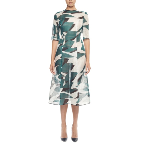 Silk Pattern Printed Cocktail Dress - Picture 5 of 5