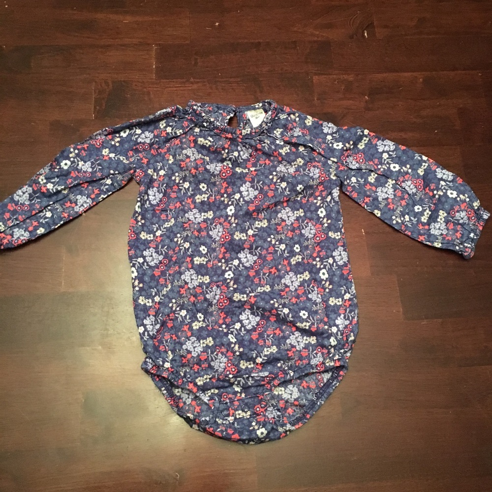 Osh Kosh Bgosh Super cute flowered onesie.
