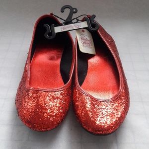 Dorothy Ruby Glitter Flats