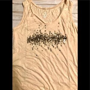 Mossimo peach sequin accented tank!