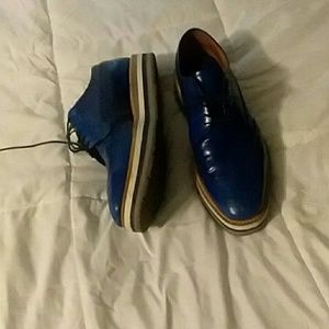 Prada Patton leather platform wingtip