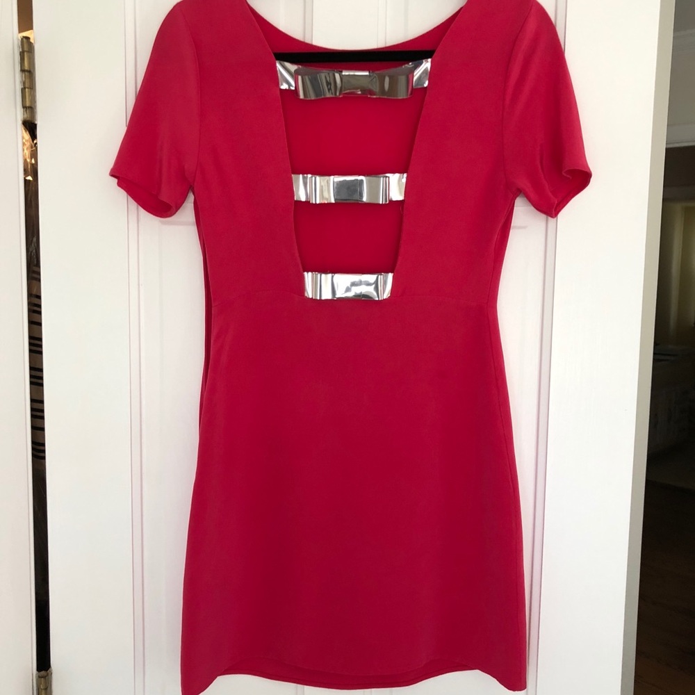 3.1 Phillip Lim hot pink open back dress