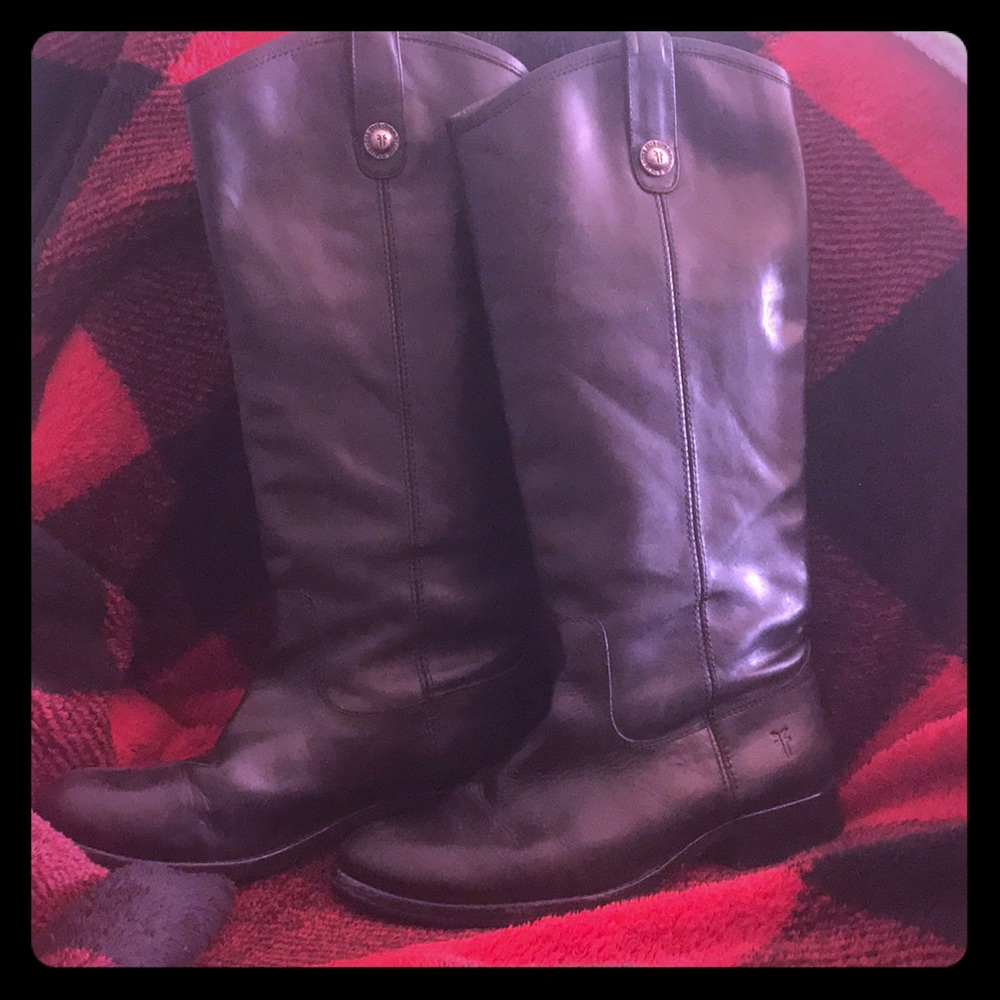 FRYE Black Melissa Button Boots