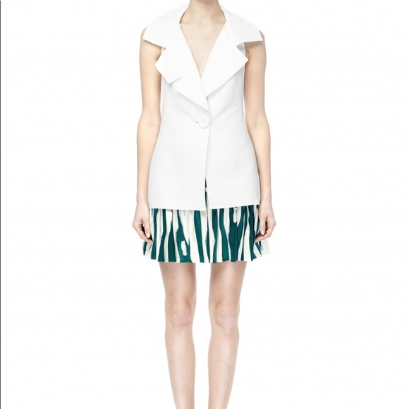 White Green Printed Skirt - Picture 6 of 7