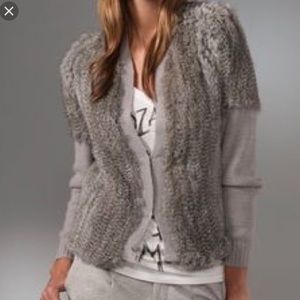Haute Hippie Rabbit Fur Sweater
