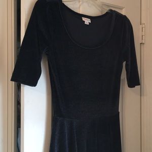 Navy velvet Nicole dress by lularoe