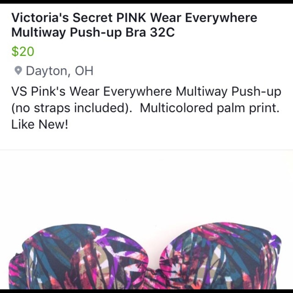Victorias Secret PINK Wear Everywhere Multiway 32C
