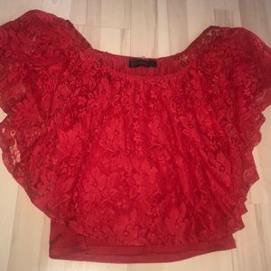 Girls red blouses
