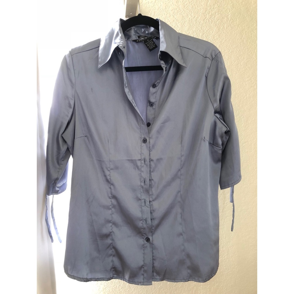 Light blue Satin shirt