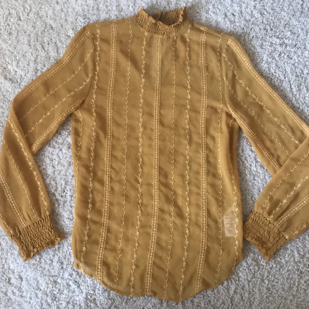 Topshop mustard top