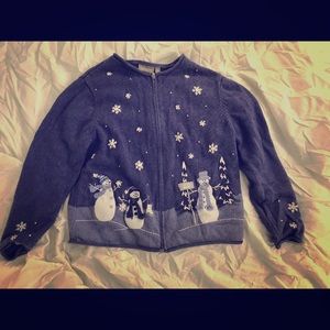 Croft and Barrow snowmen ugly Christmas sweater XL