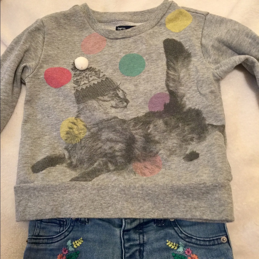 Cat party sweatshirt- by Gap.