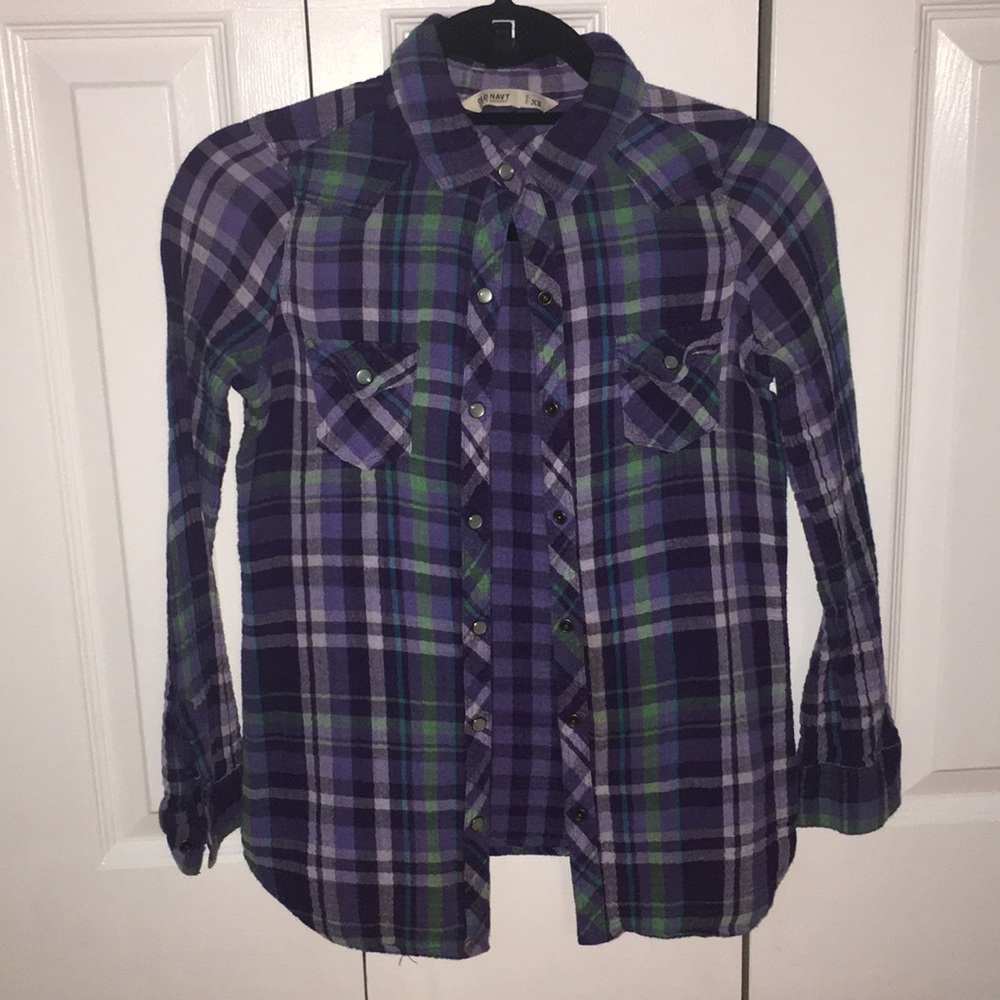 Purple long sleeve button down