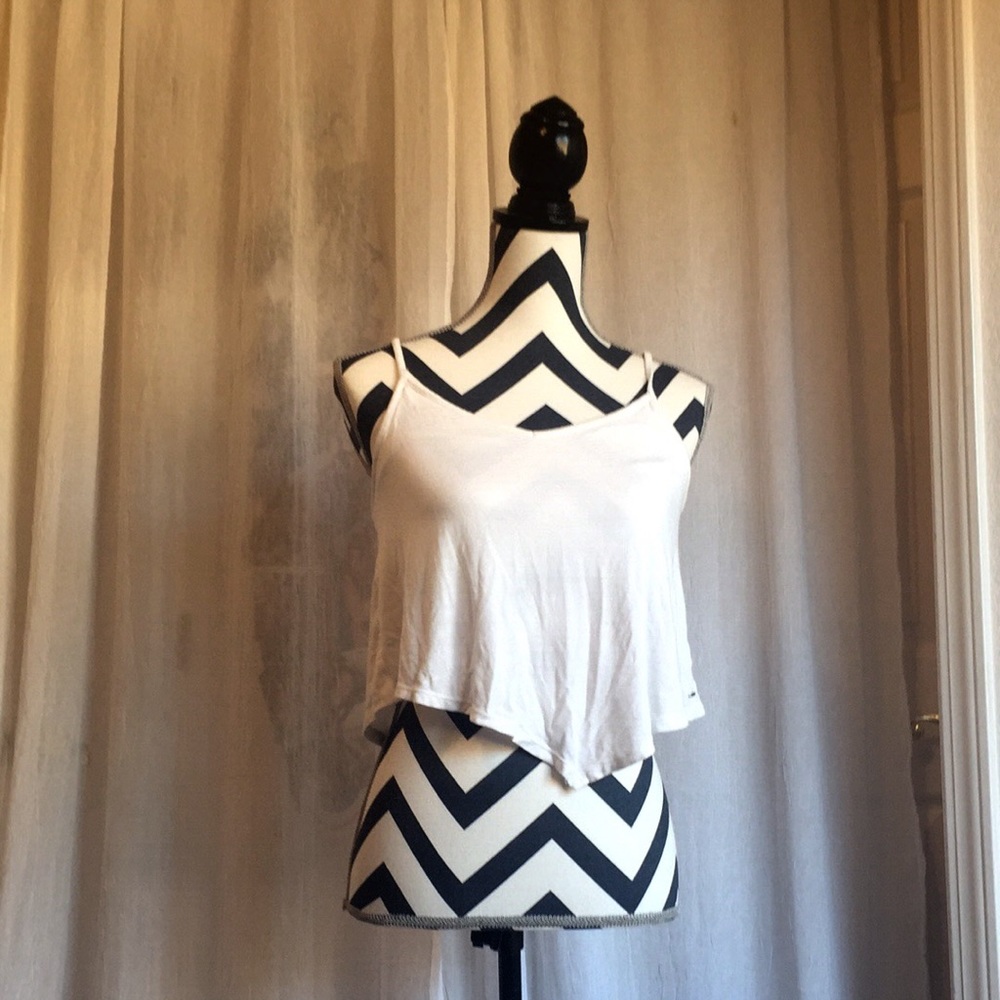 White cropped tank top