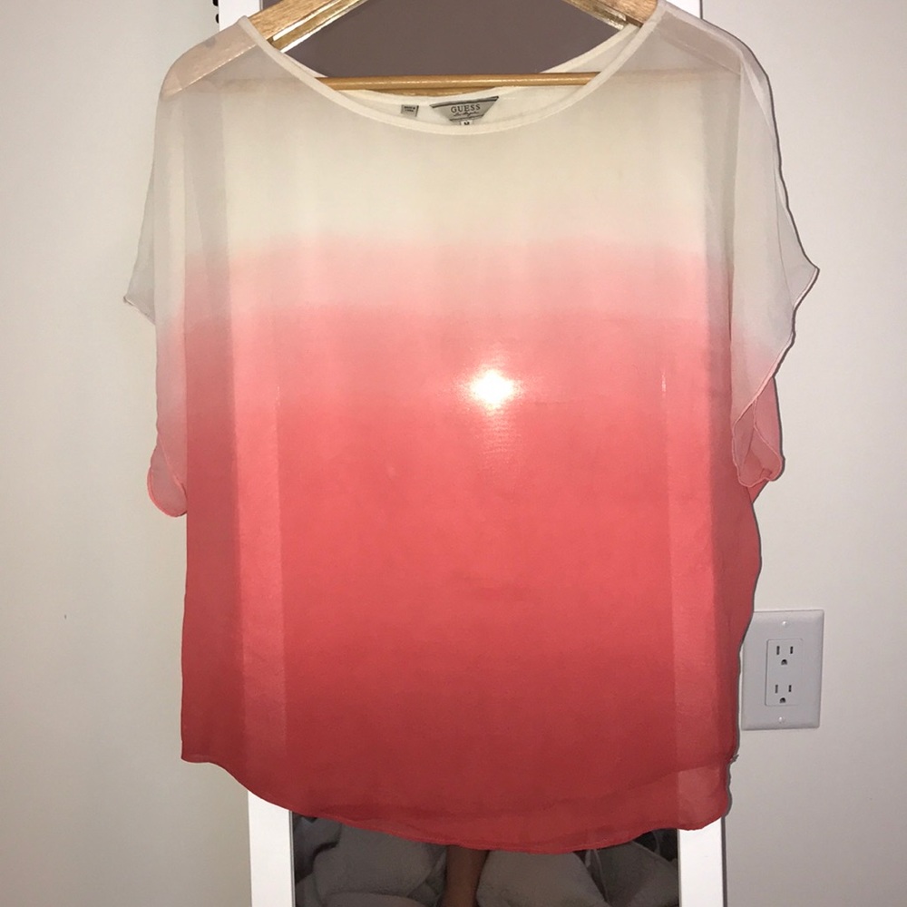 Sheer ombré blouse