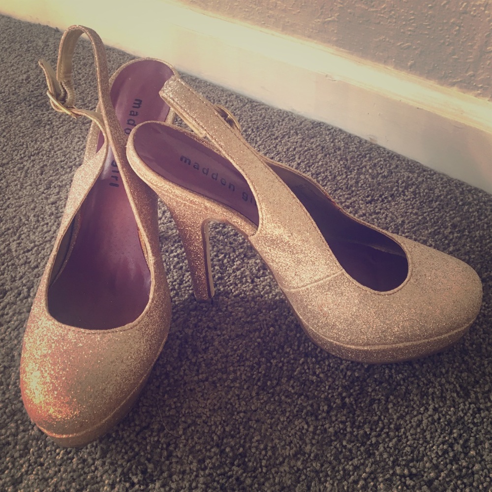 Glittery madden girl heels!