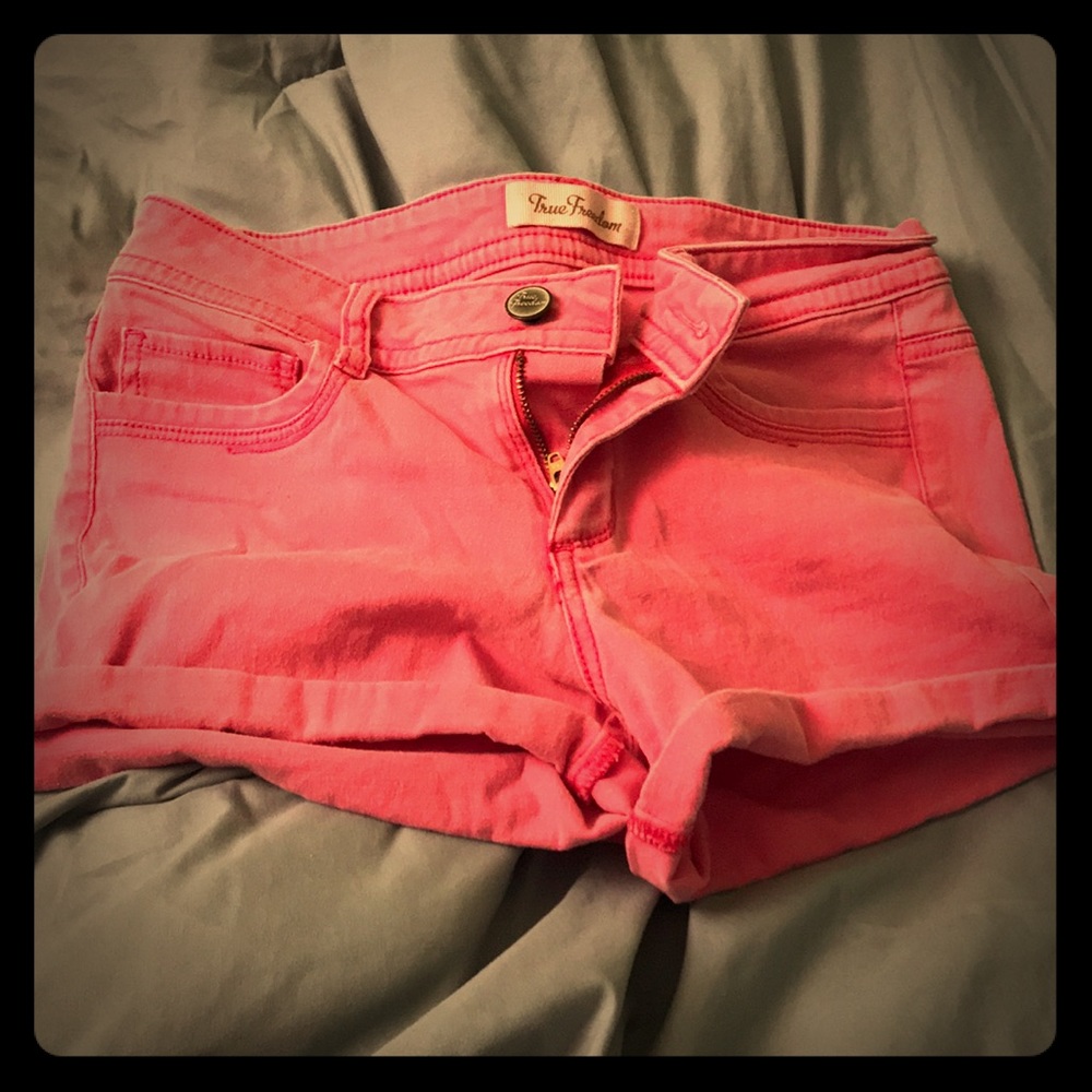 Pink/salmon shorts